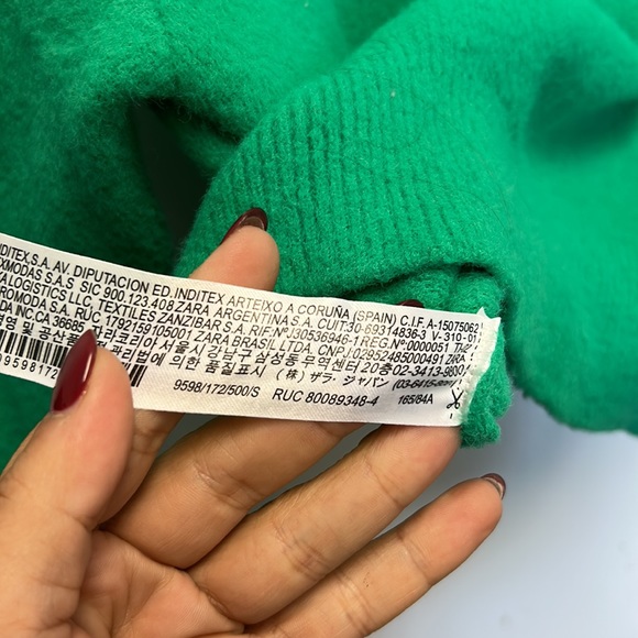 Zara green turtle neck sweater - Picture 6 of 6